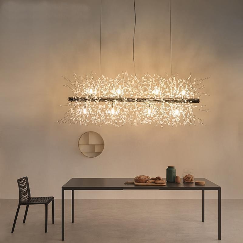 Modern Rectangular Crystal Fireworks Chandelier S15