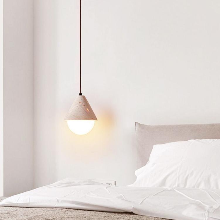 Yellow Travertine Cream Pendant Light D896