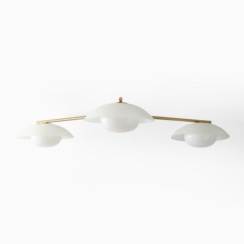 Elorina 3-Light Flush Mount Glass/Metal Ceiling Light - A Stylish Fixture for Modern Spaces T004