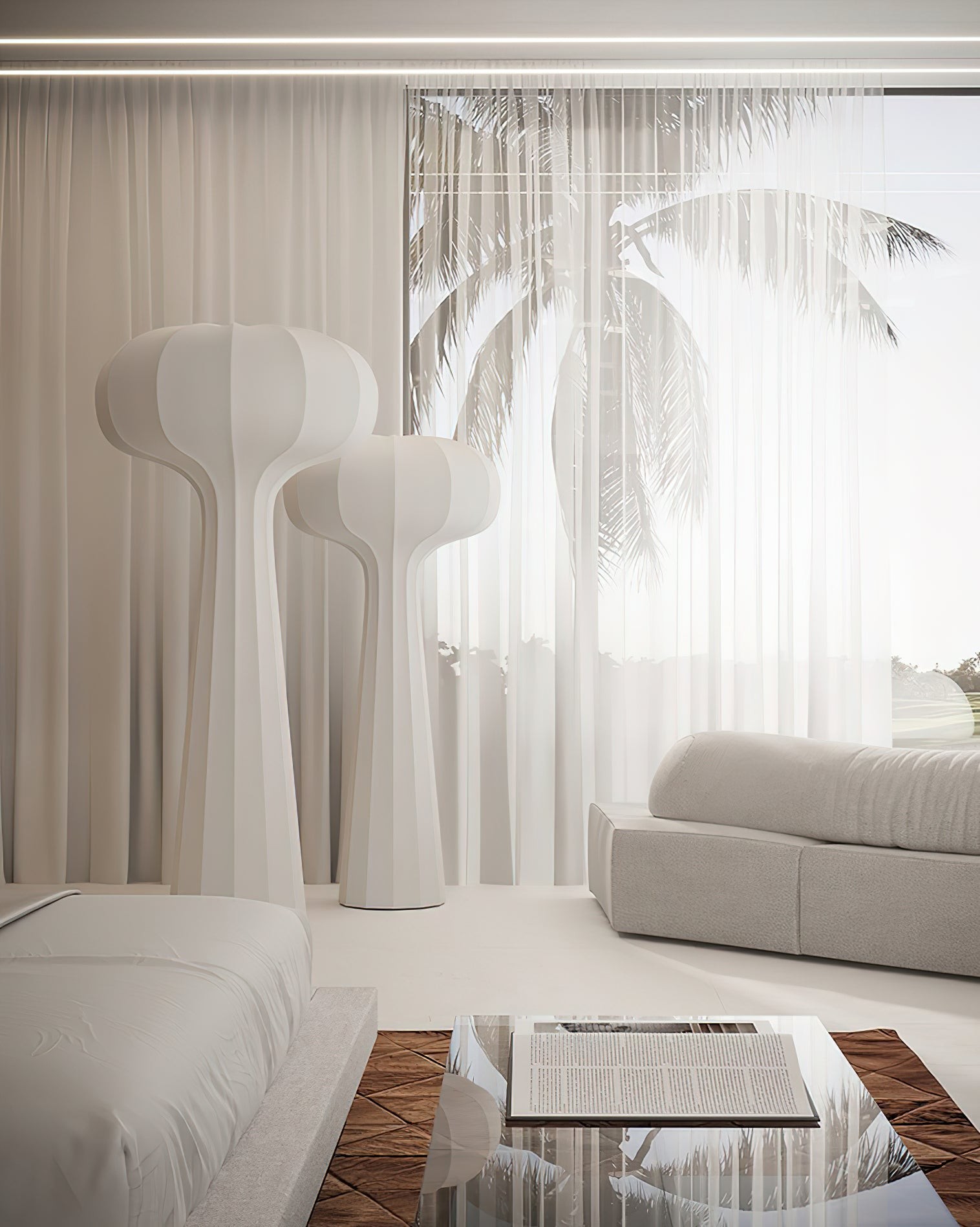 Classic Stripe Silk Floor Lamp M512