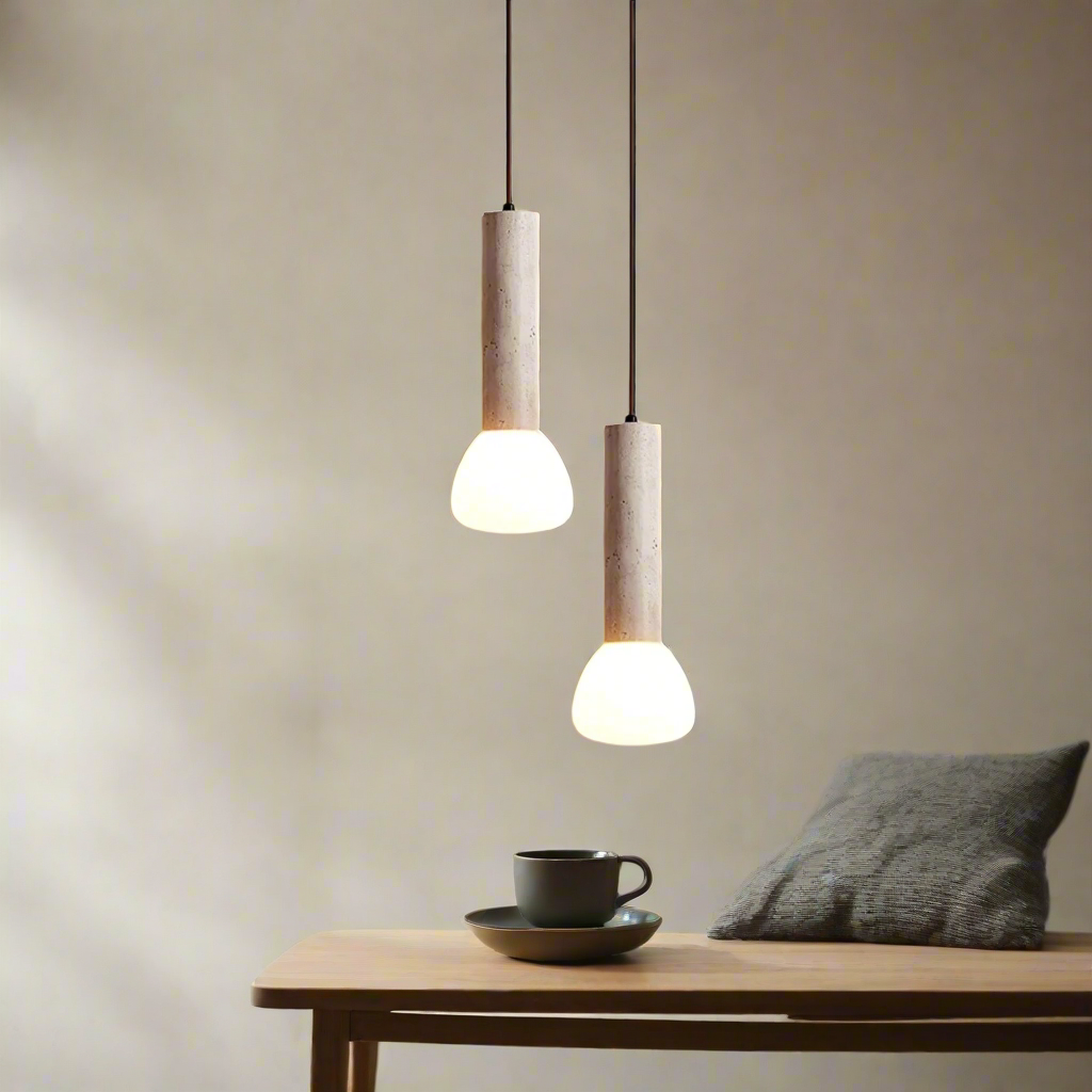 Elegant Travertine Cream Style Pendant Light D920