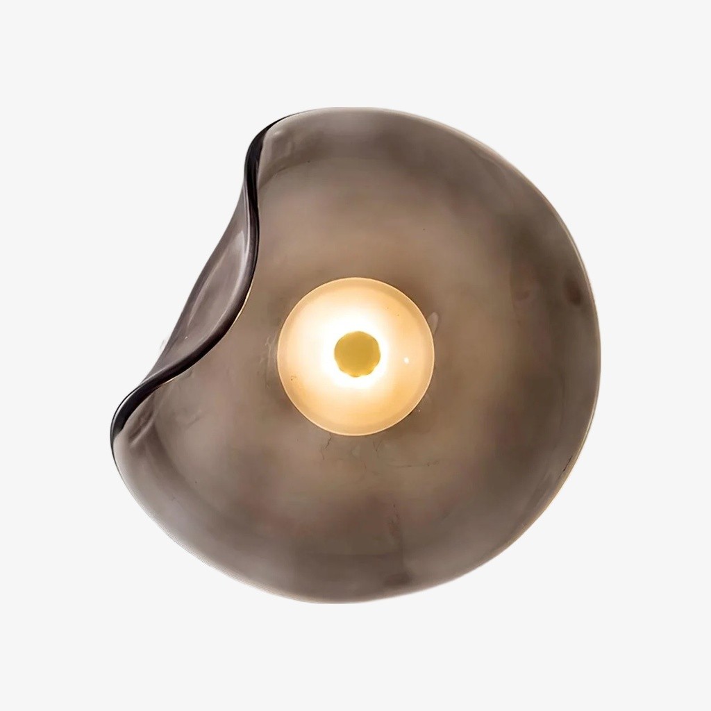 Lunacrest Curved Nebula Inspired Wall Light - Artistic Glass Lighting for Hallway T584