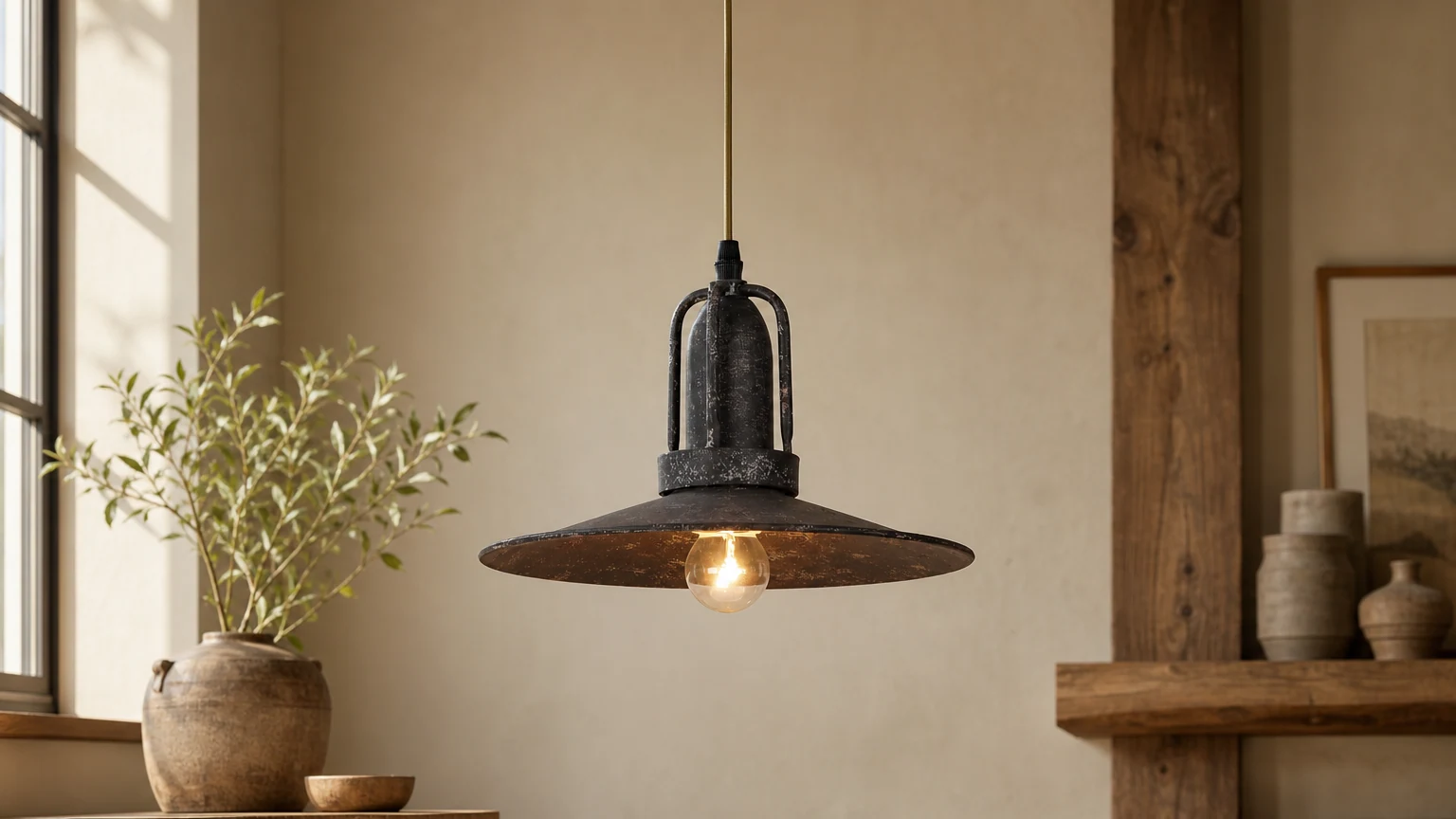 Lampa wisząca Allentown D468 w pomieszczeniu