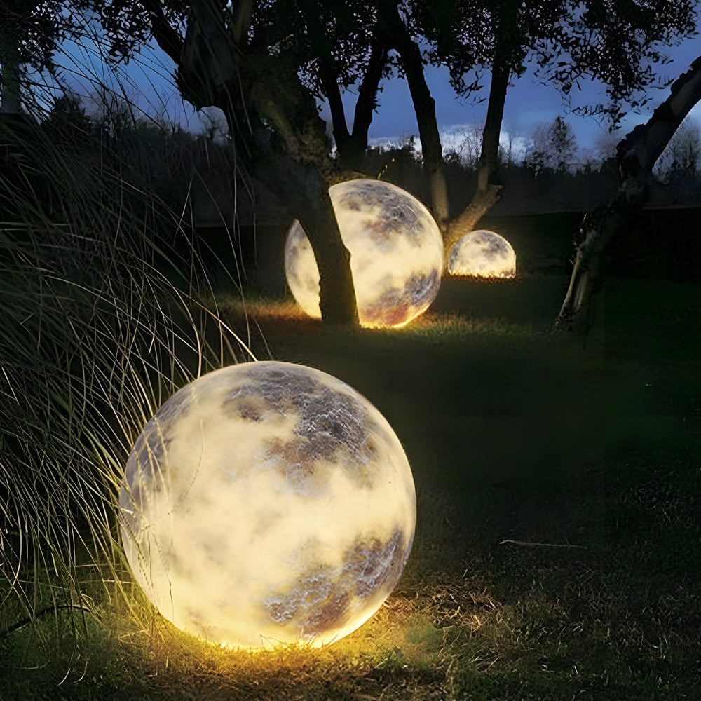 Waterproof Luminous Moon Art Decor Modern Ground Lawn Lamp M102