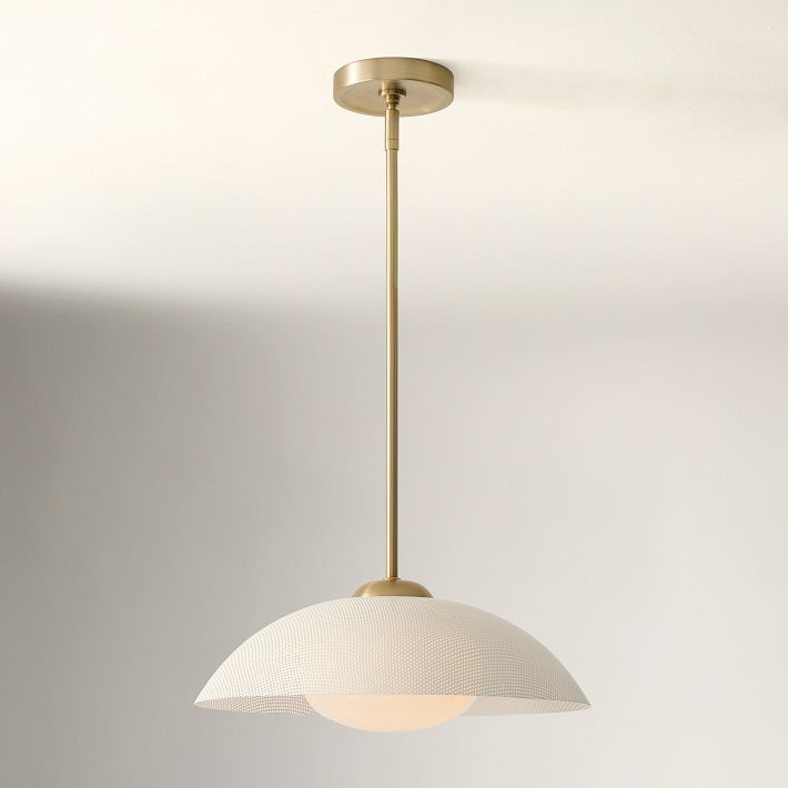 Elorina Pendant Light - Perforated Metal Shade, Champagne Bronze T042