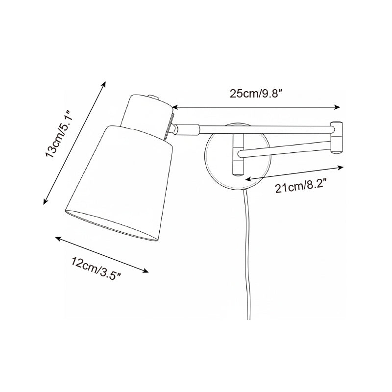 Collin Adjustable Plug In Wall Lamp D265