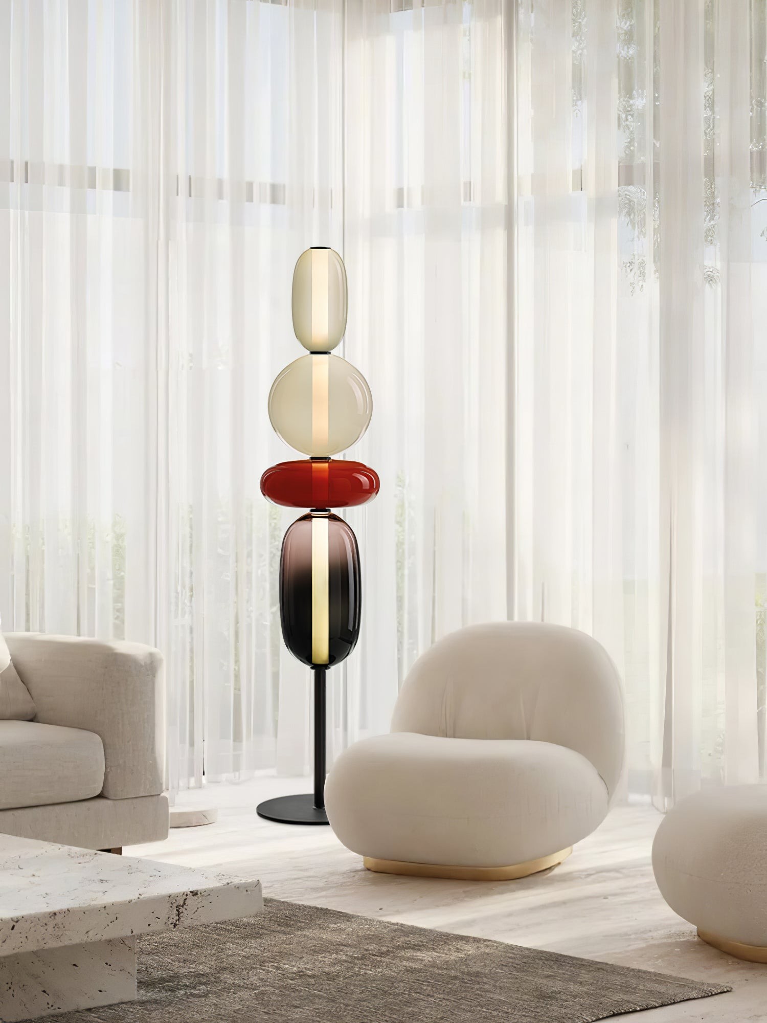 Nordic Creative Minimalist Luxury Glass Floor Light For Living Room M486