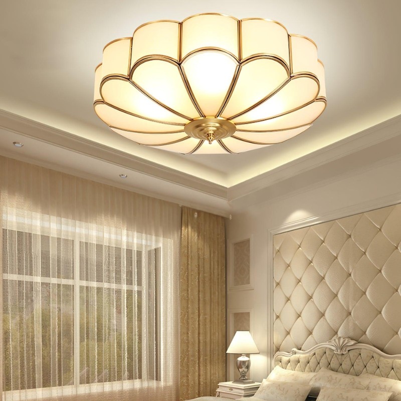 Vintage Flower Shape Glass Recessed Ceiling Light S131