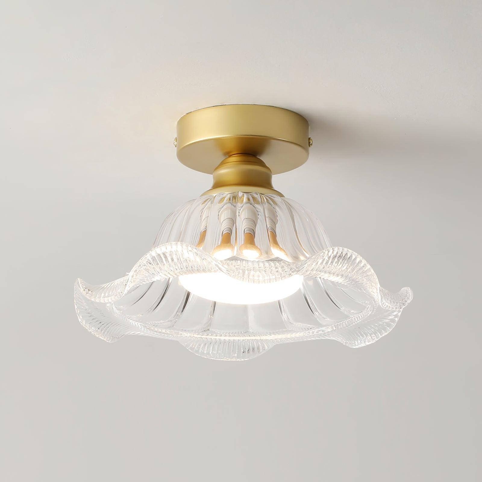 Vintage Glass Flower Ceiling Light M332