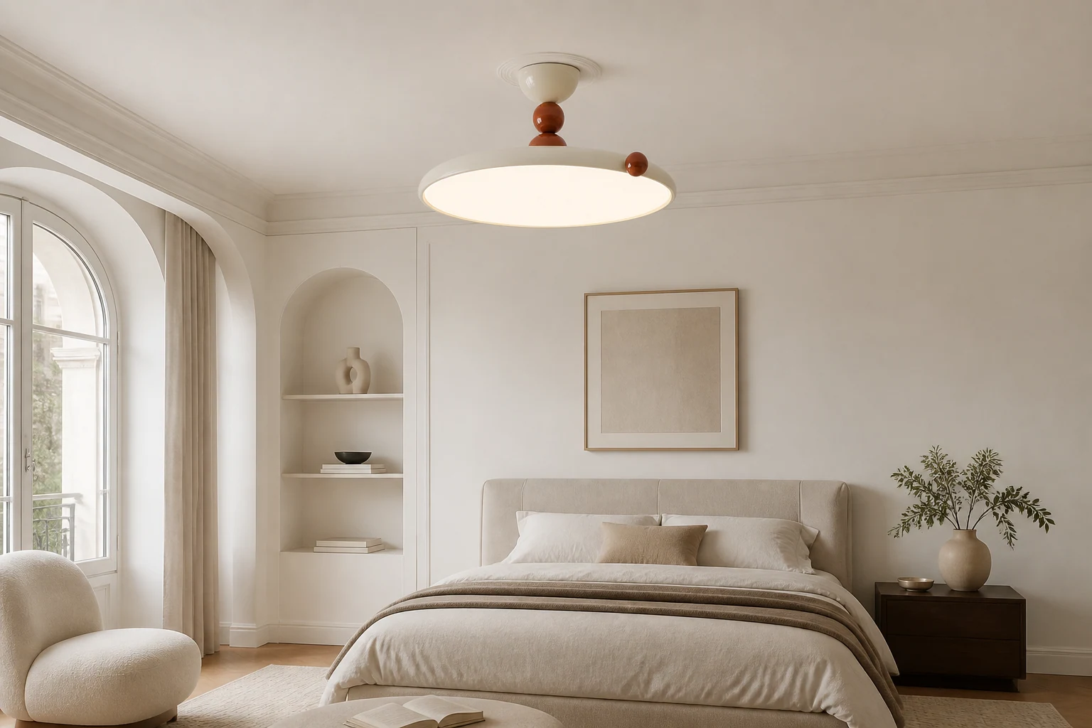 Lampa sufitowa w stylu retro w stylu francuskim w scenie pomieszczenia z produktem w kontekście