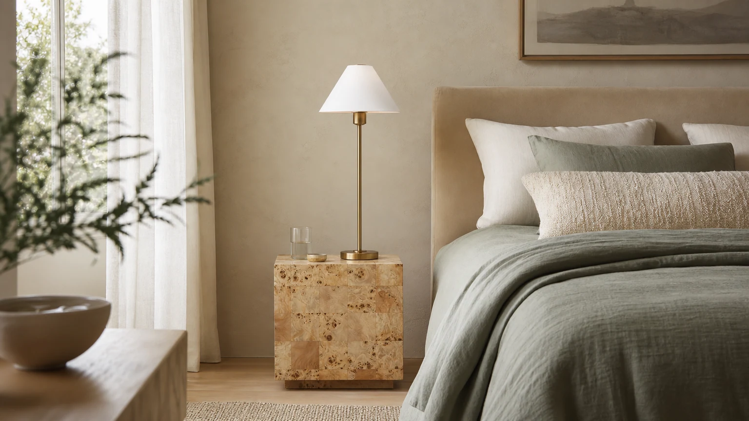 Diora lamp in horizontal room scene