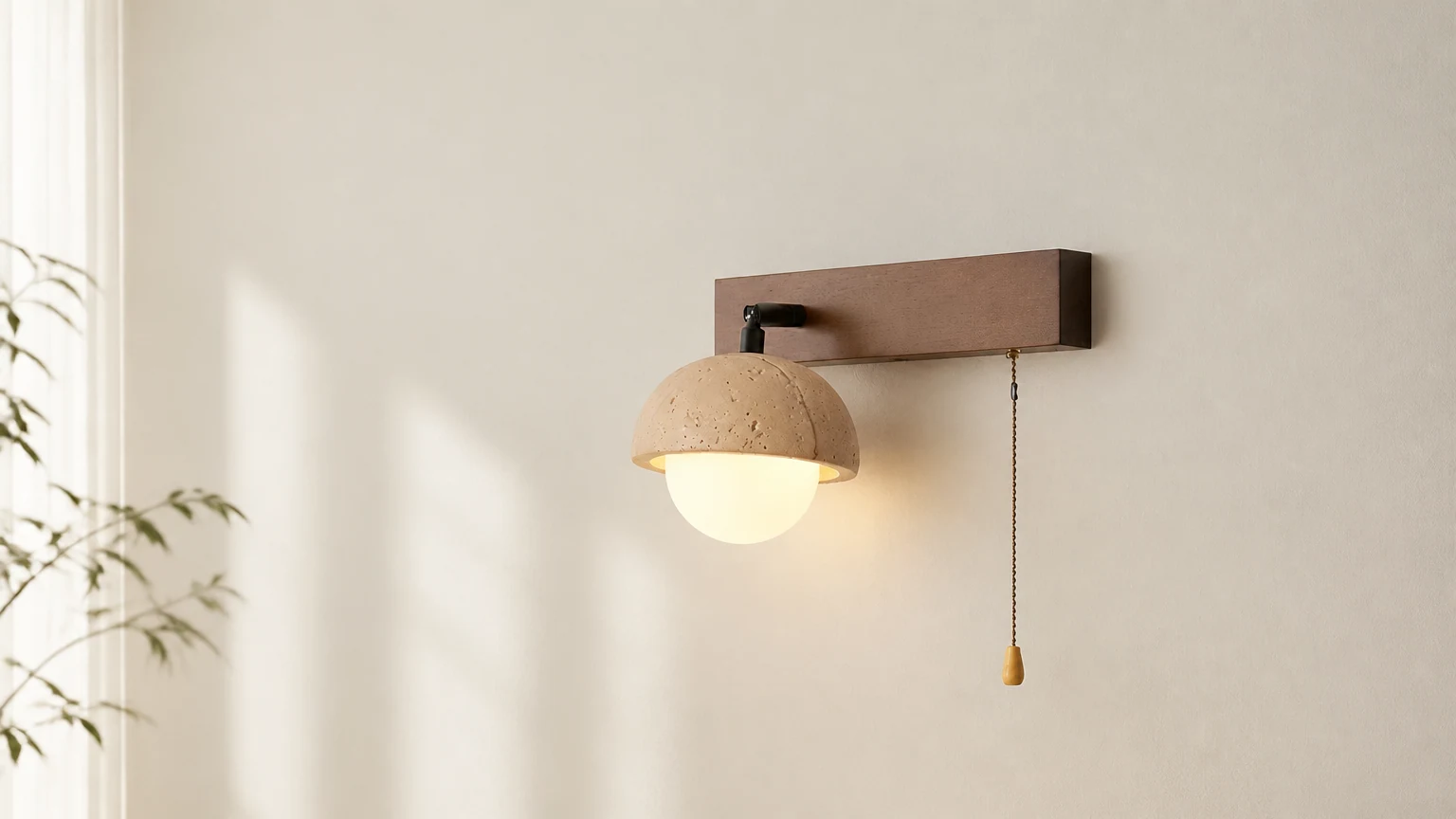 Lampa ścienna Gabin D32 zainstalowana w ciepłej scenerii wnętrza