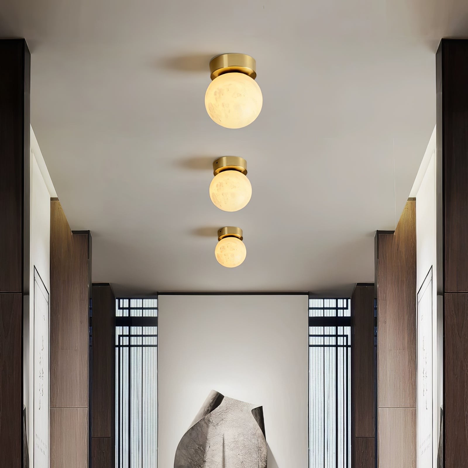 Moon Alabaster Ceiling Lamp M538