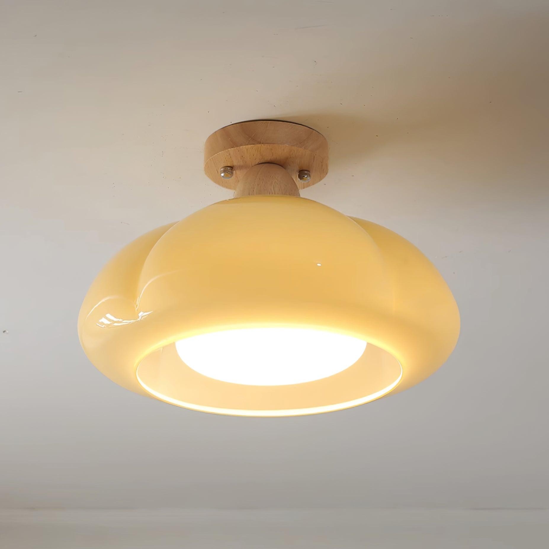 Pumpkin Glass Pendant Light For Kitchen M273