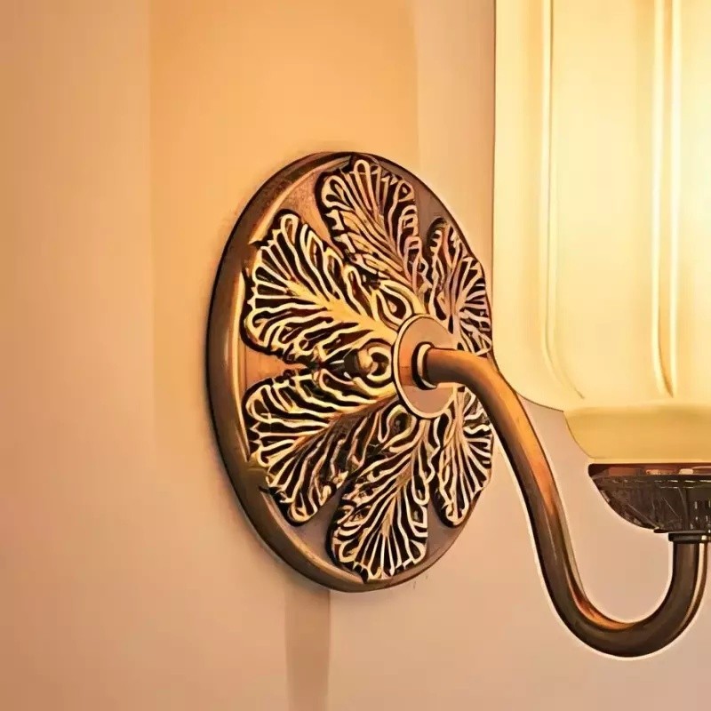 Vintage Glass Candlestick Shaped Wall Lamp M03
