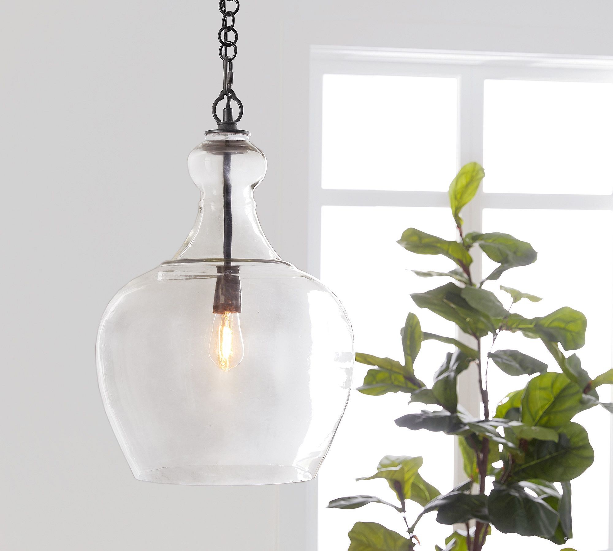 Lawson Glass Pendant Light - Recycled & Milk Glass with Bronze Accent T108