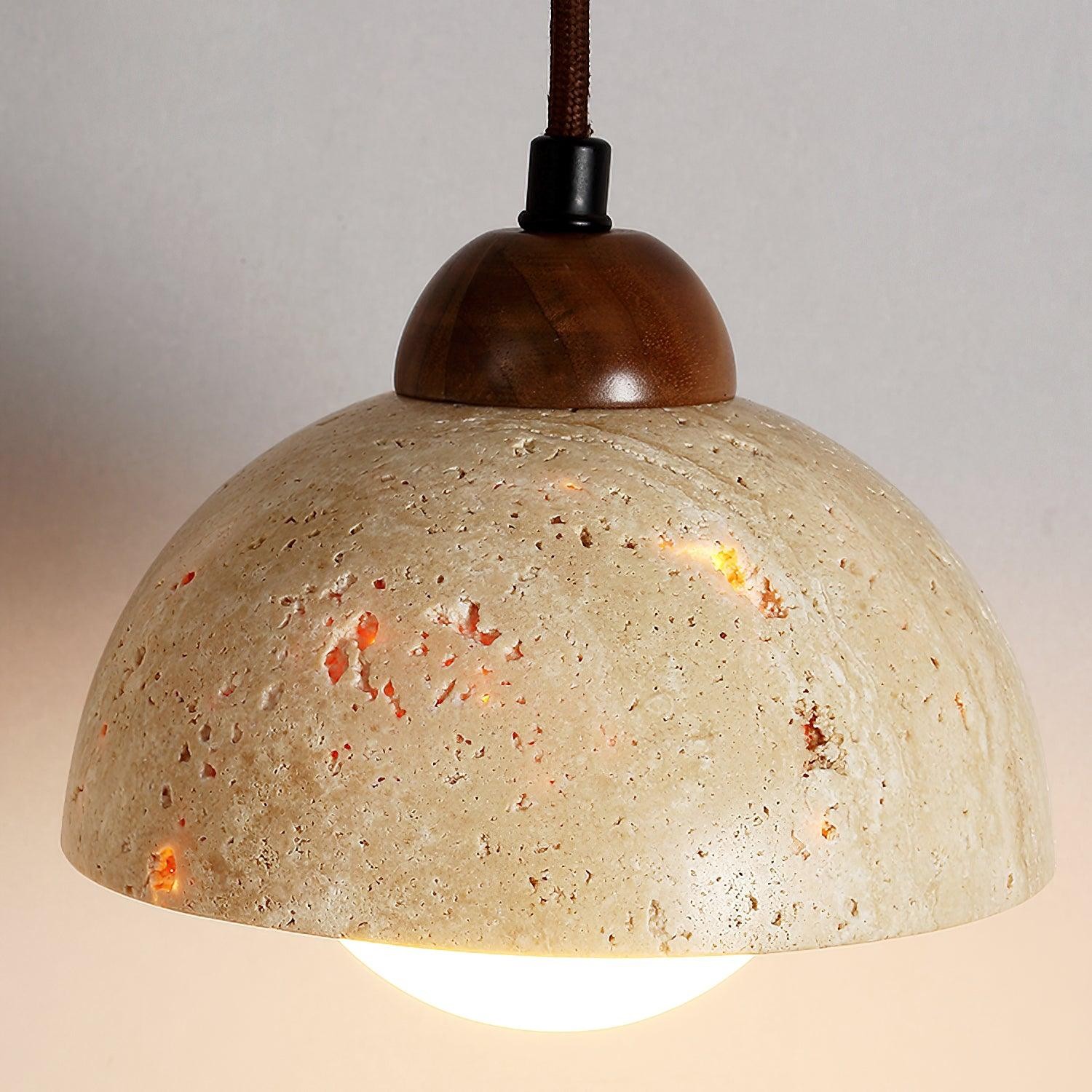 Yellow Travertine Wabi-Sabi Style Pendant Lamp M200