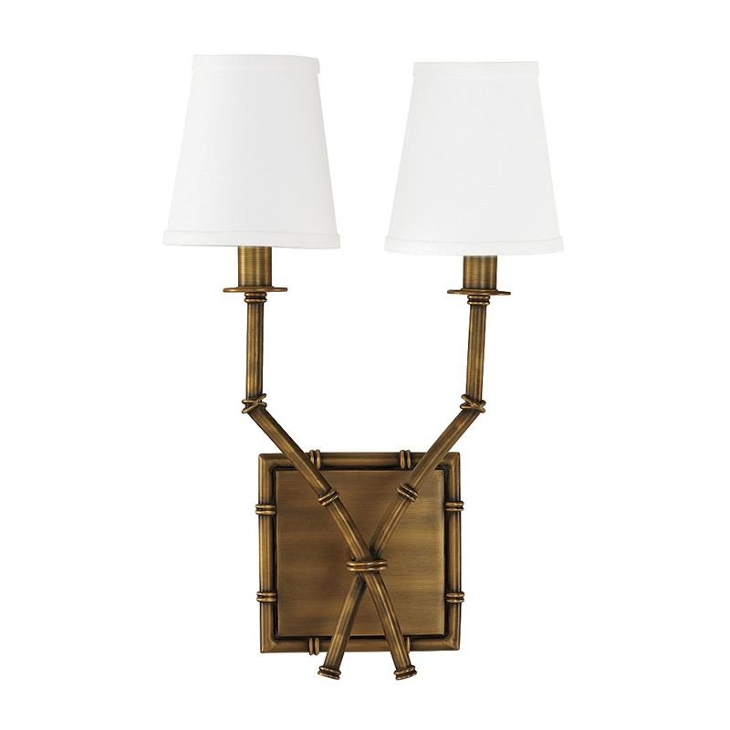 Double Arm Bamboo Sconce D586