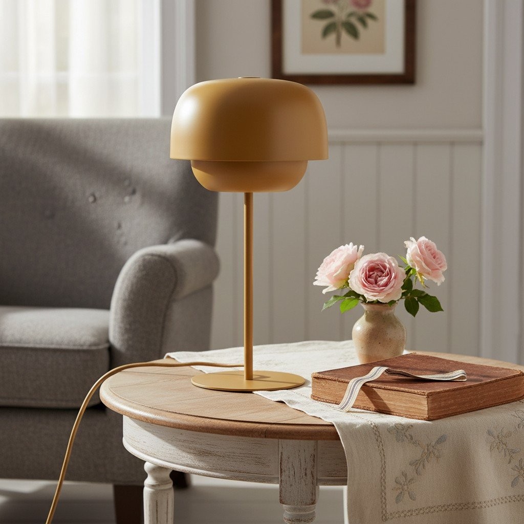 Clinco Contemporary Metal Table Lamp- Retro-Inspired Dome Design T414