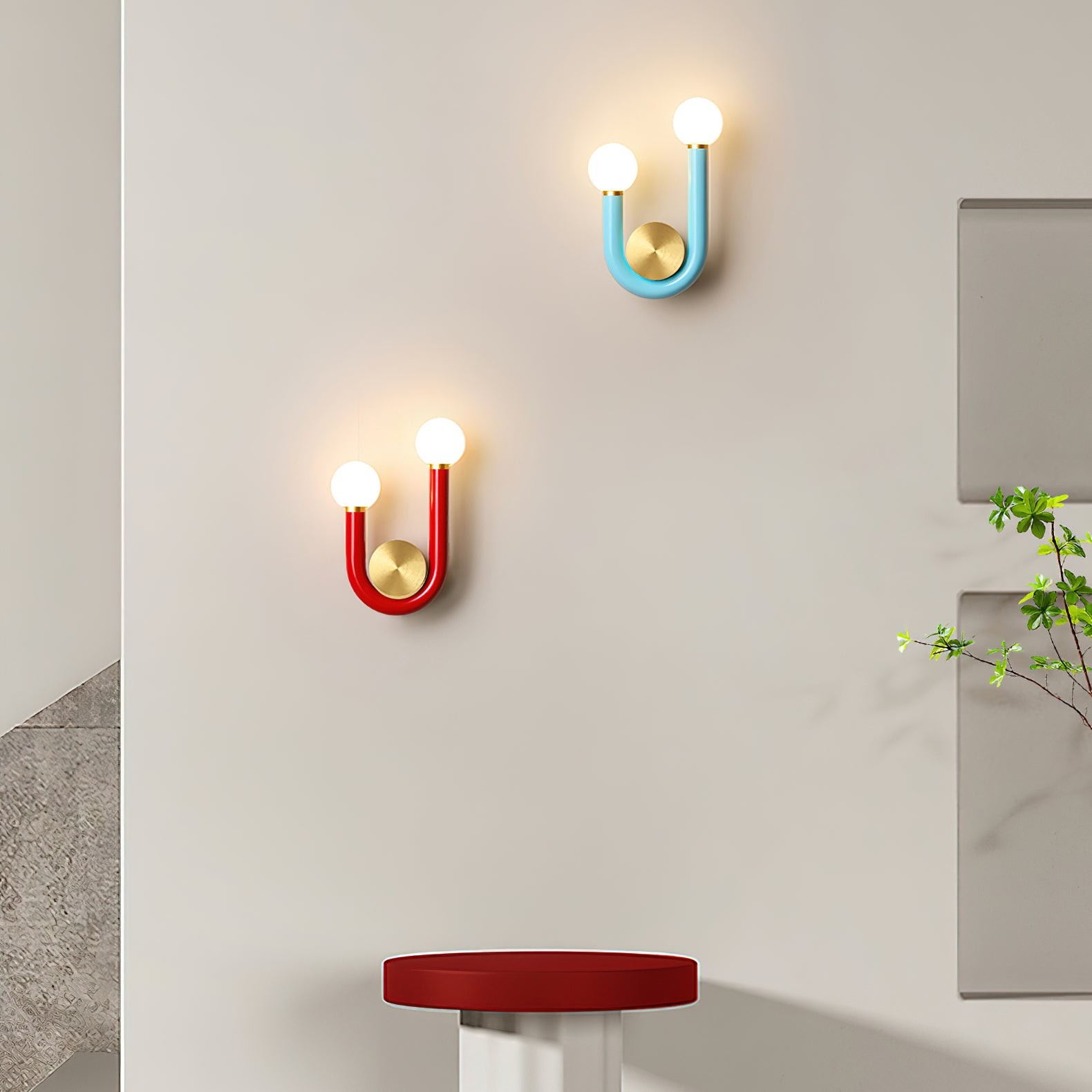 Creative U Shaped Double Head Wall Lamp M192