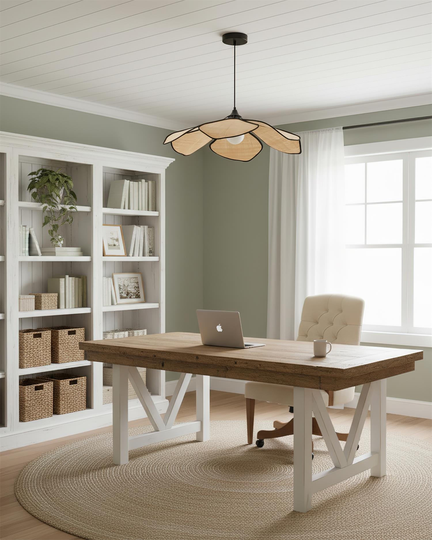 Raffia Petal Pendant Lamp D251