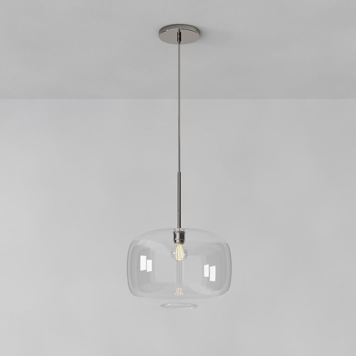 Lumivelle Pebble Pendant Light - Adjustable Glass Shade - Modern Lighting T243
