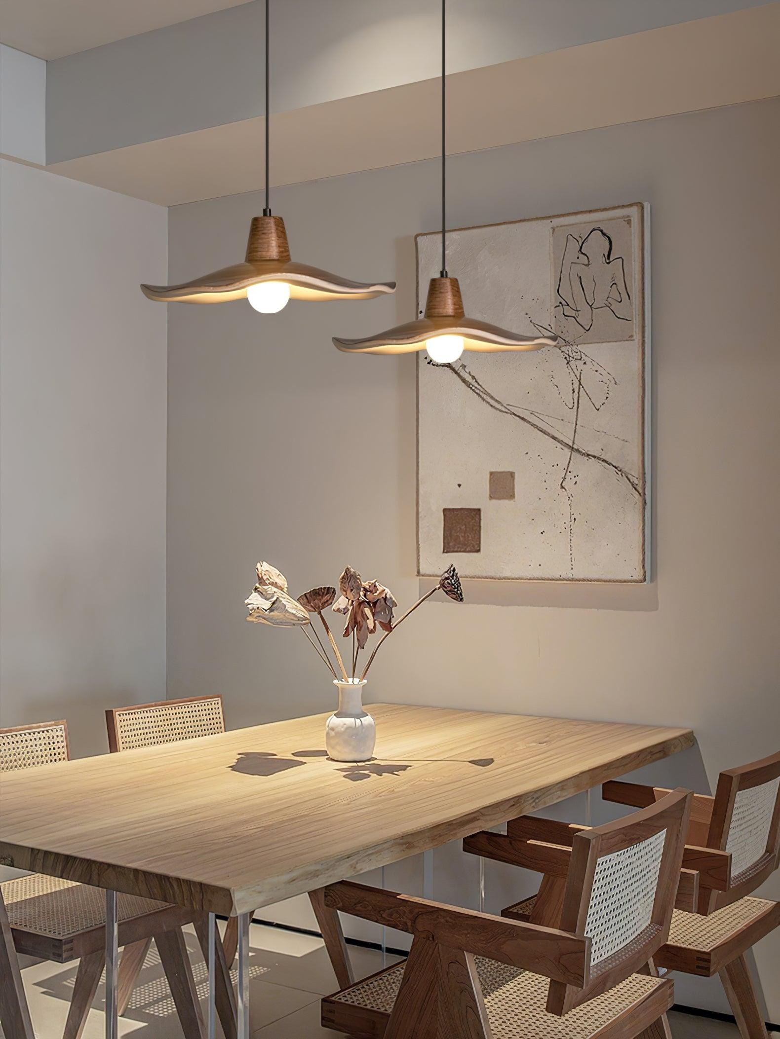Black Imitation Walnut Wood Grain Kitchen Pendant Lamp M08