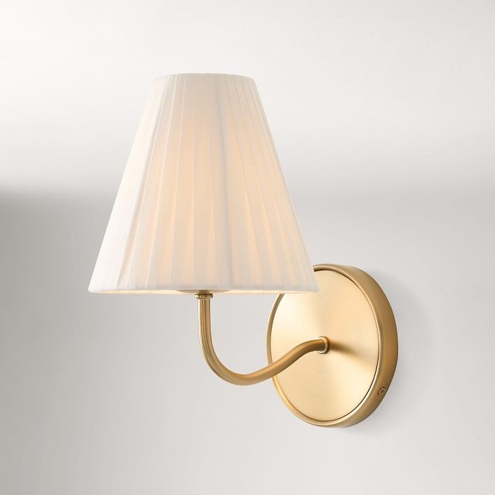 Fibura Sleek Linen Shade Metal Wall Lamp T248