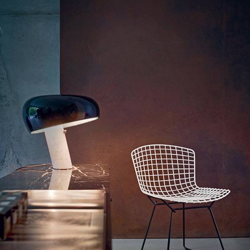 Modern Scandinavian Curved Marble Table Lamp