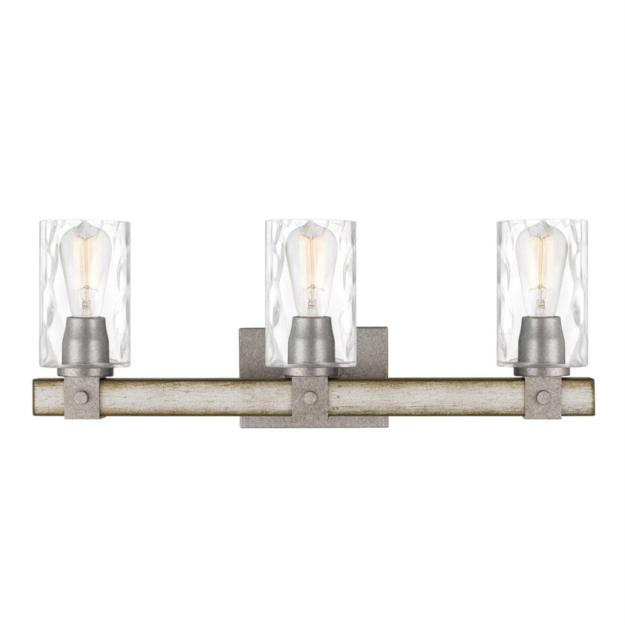 Industrial Wash Wood Cylindrical Glass Wall Lamp S111