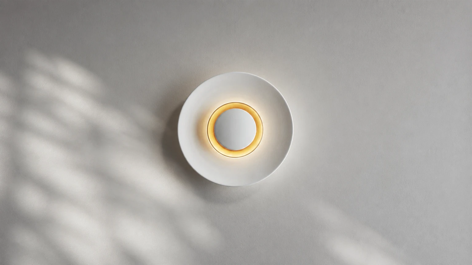 Rund vegglampe i enkel stil P009 varm veggscene