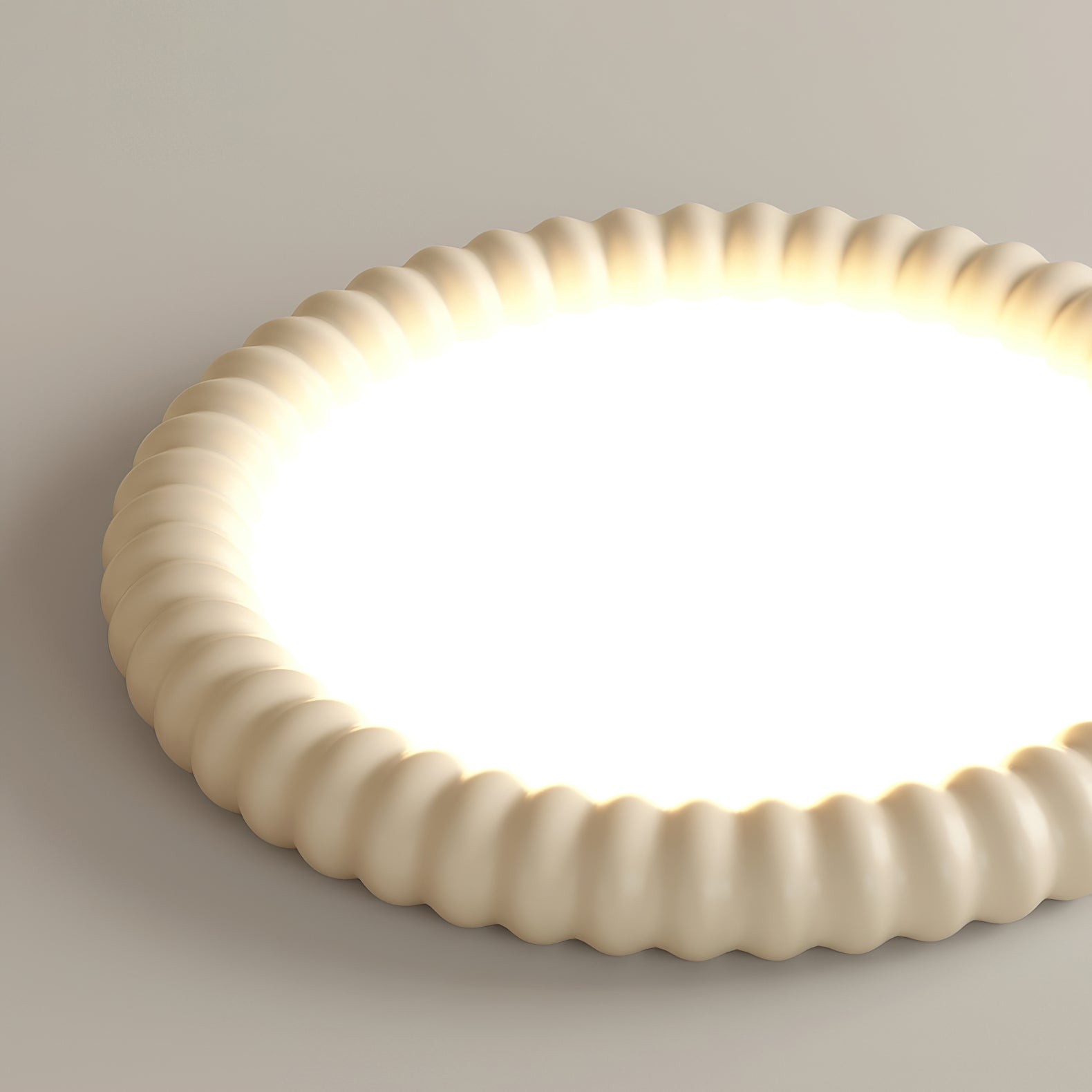 Cream Style Ripple Ring Ceiling Lamp M525