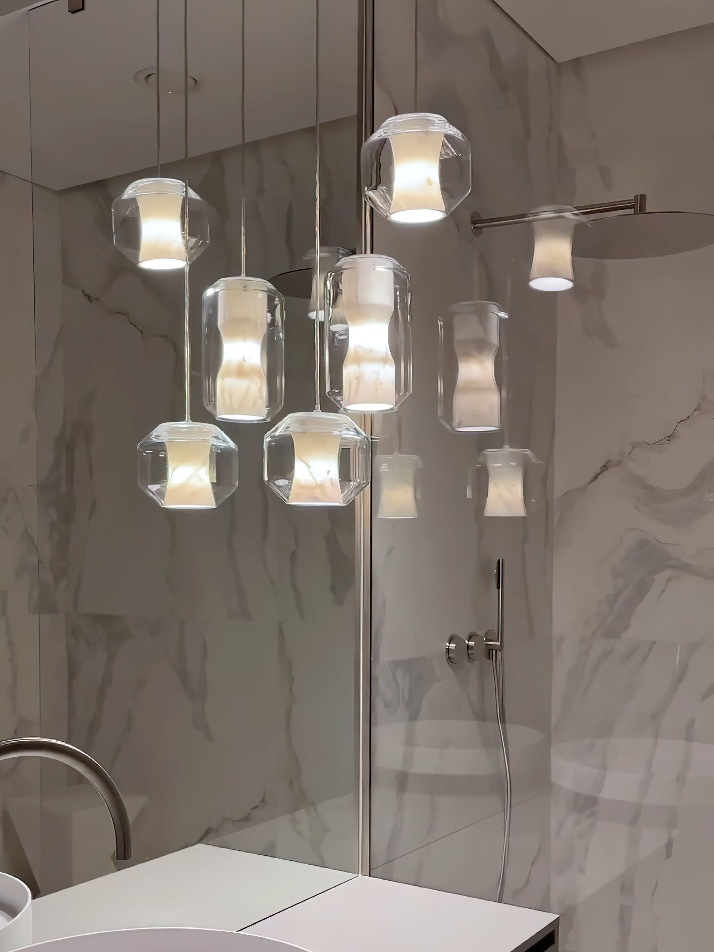 Glass Alabaster Pendant Lamp D444
