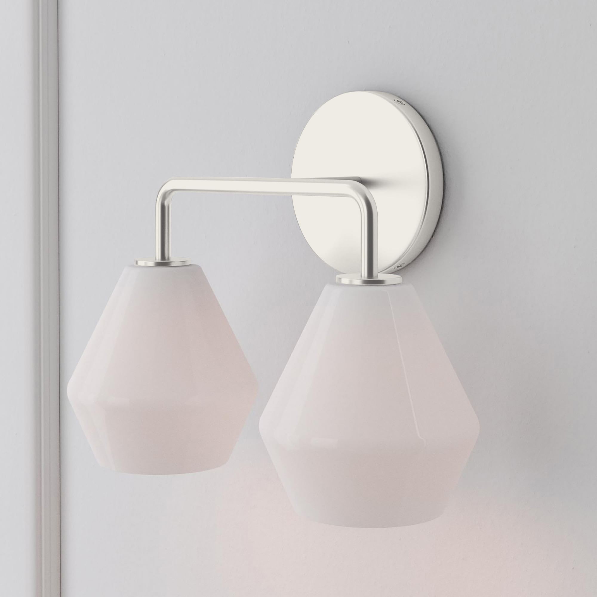 Merin Multi Head Dressing Table Wall Lamp - Metal And Glass Sculptural Lamp T186