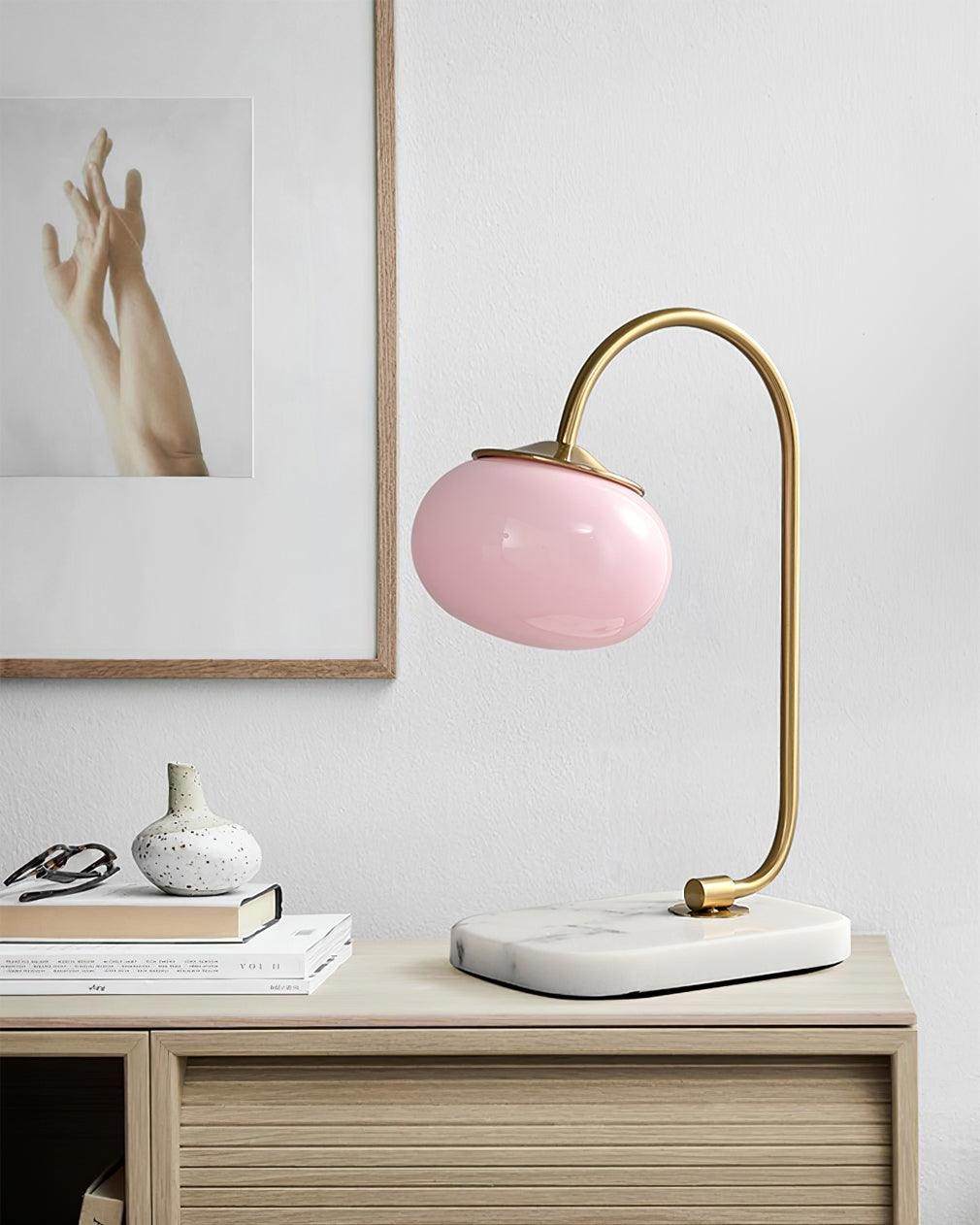 Scandinavian Cream Ball Table Lamp For Living Room M454
