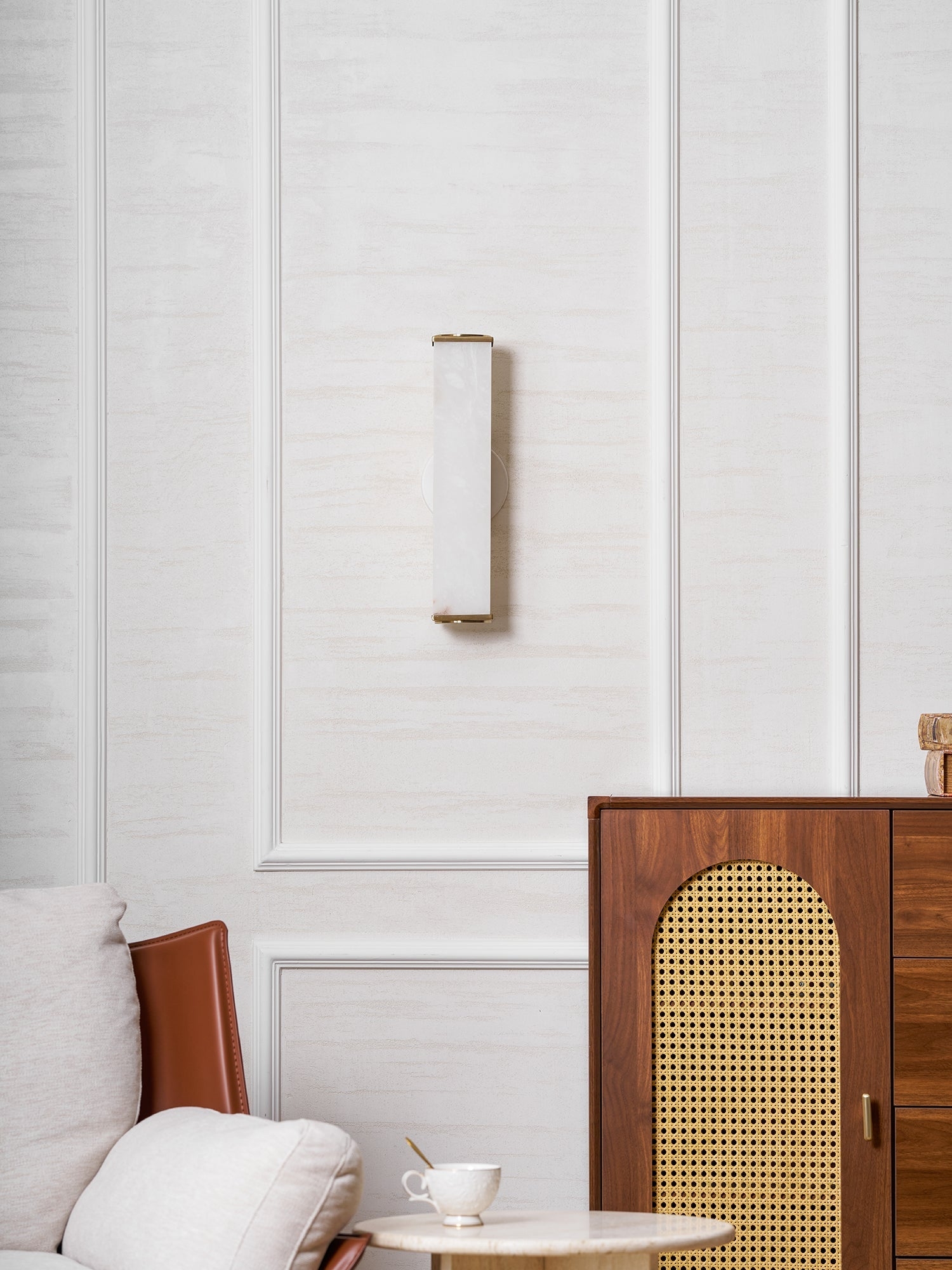 Cuboid Alabaster Wall Light D398