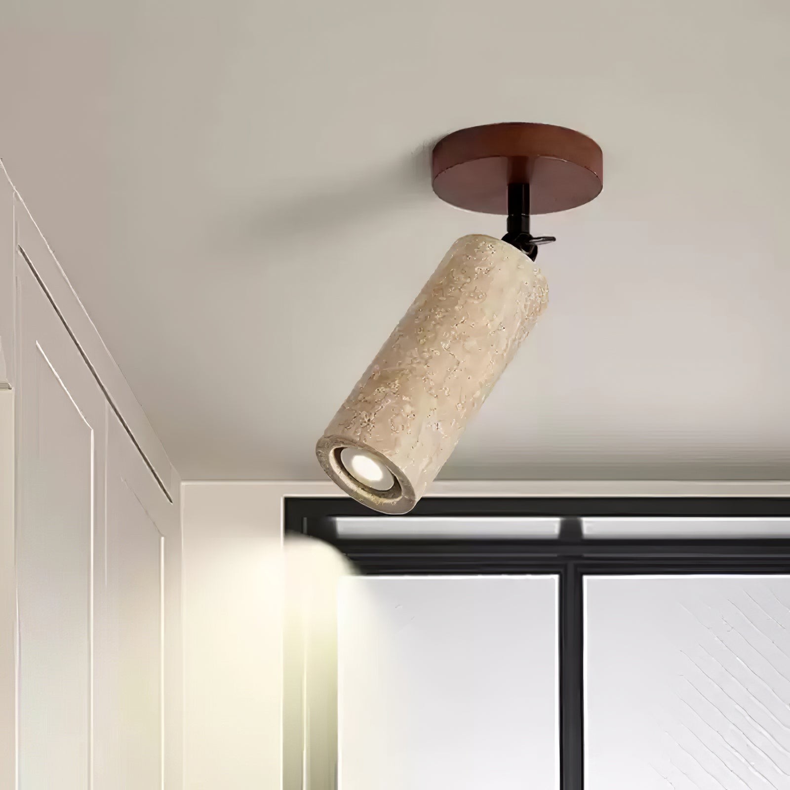 Wabi-Sabi Travertine Adjustable Wall Lamp M04