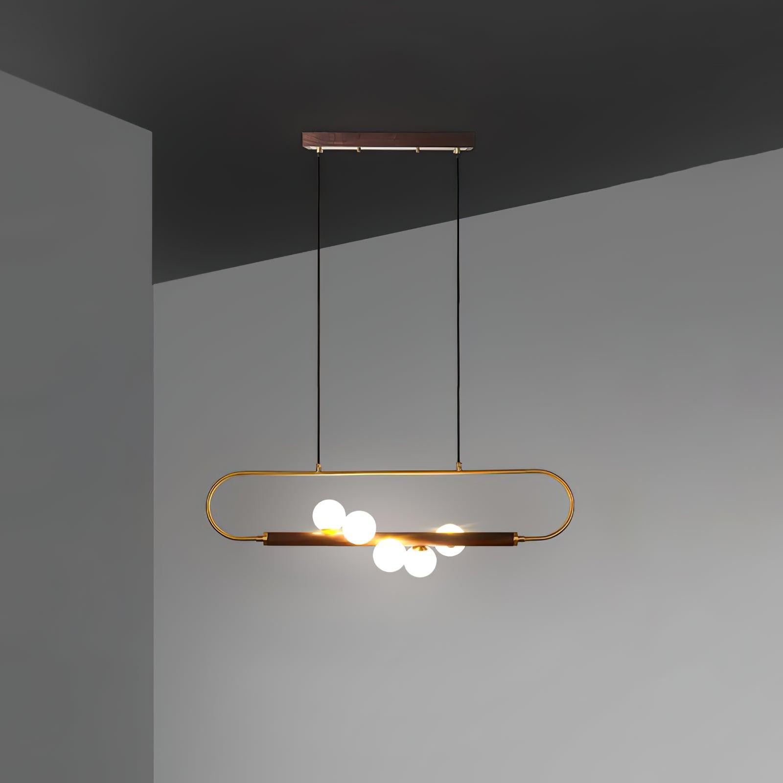 Modern Walnut Simple Chandelier M132