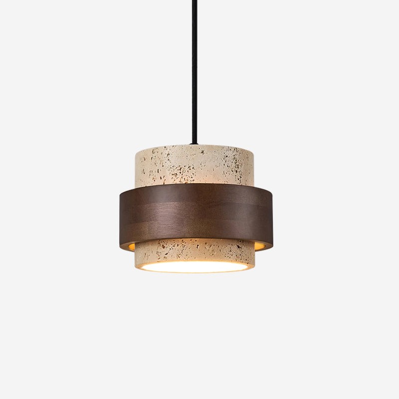 Cylinder Travertine Pendant Lamp M271