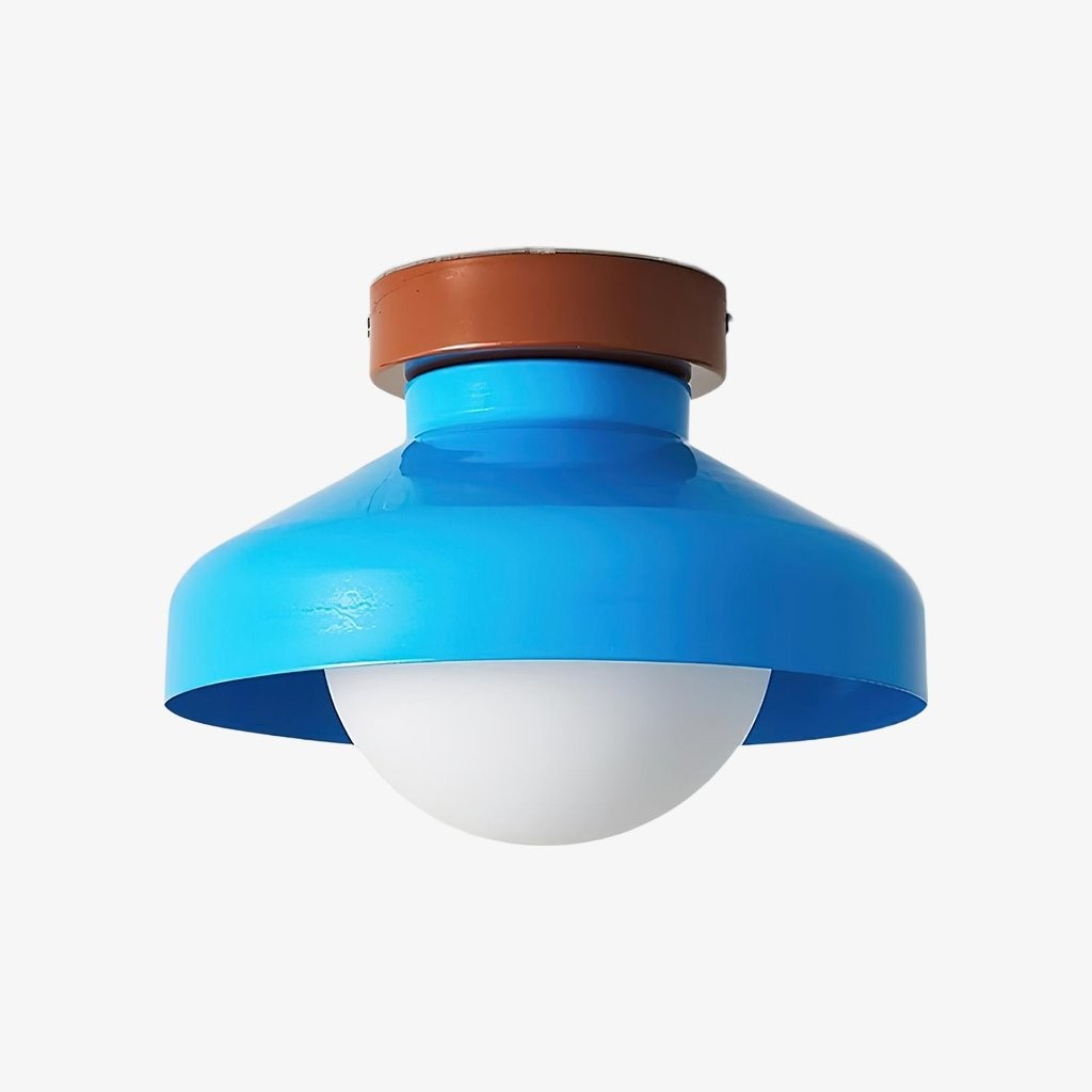 Elystra Modern Ceiling Light Minimalist Glass Shade Metal Fixture for Living Room Kitchen Hallway T522