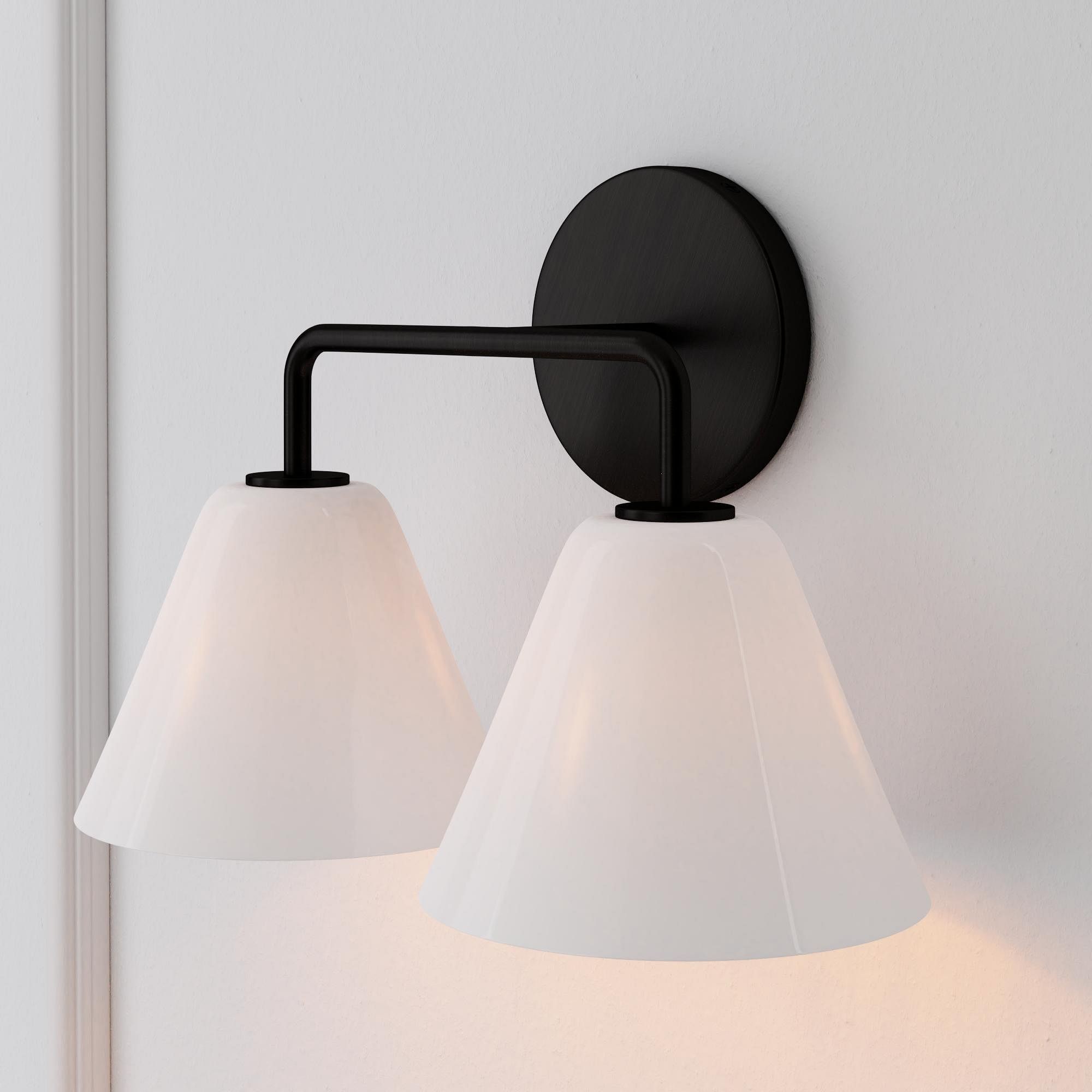 Conica Cone Wall Sconce - 1, 2, 3-Light Modern Glass Lighting T235