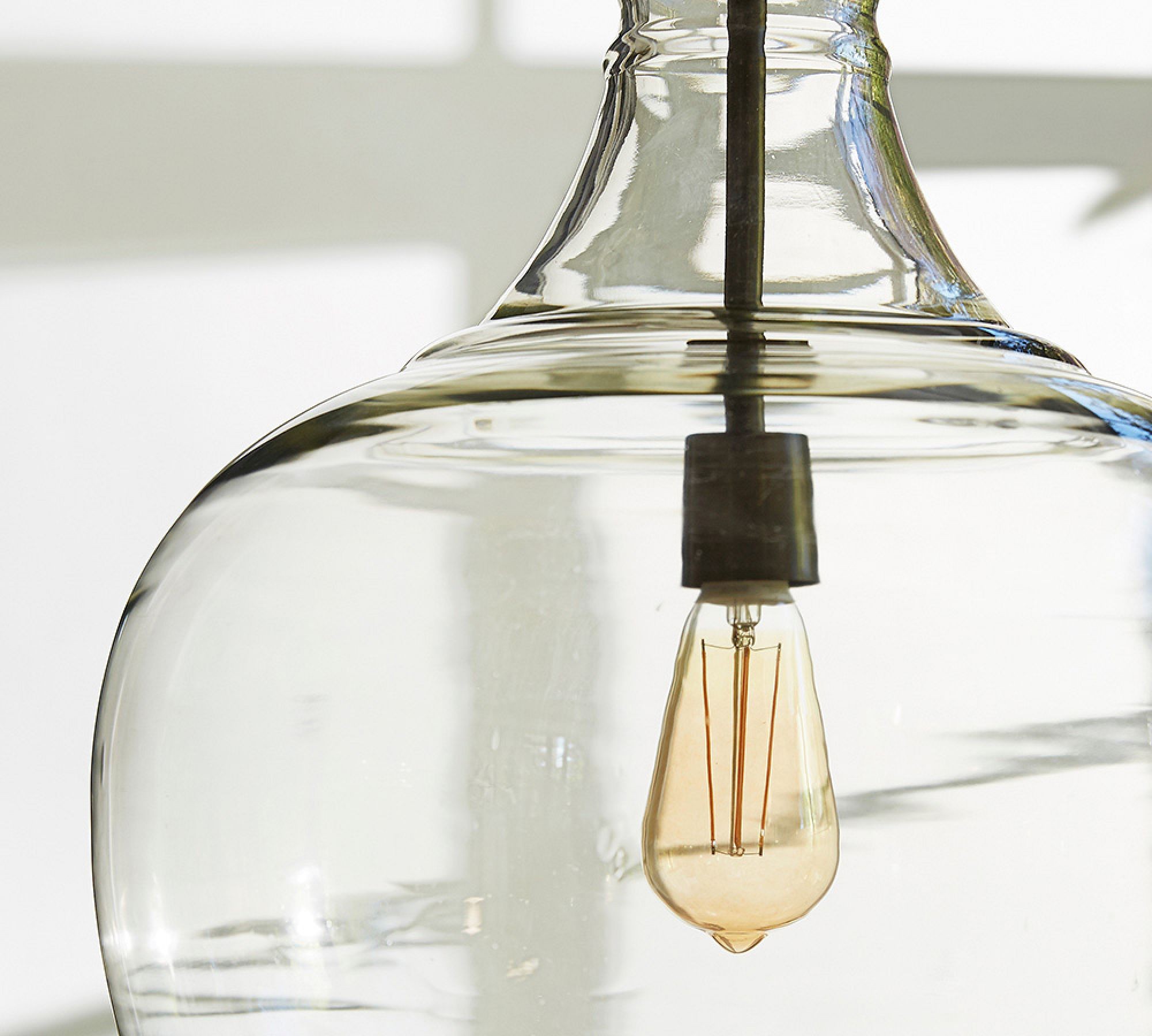 Lawson Glass Pendant Light - Recycled & Milk Glass with Bronze Accent T108