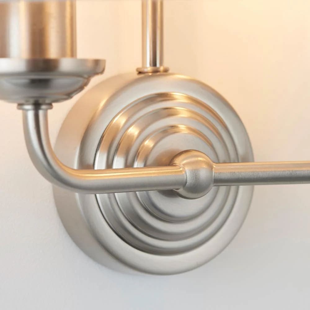 Tela Classic Wall Sconce with Fabric Shade - Elegant Metal Finish Wall Light for Living Room or Bedroom T654