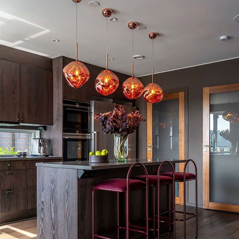 Dynamic Surface Pendant Light For Living Room S09
