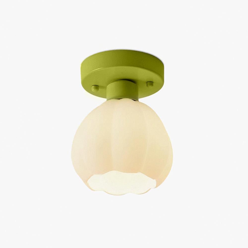Flower Shaded Semi Flushmount Light M380