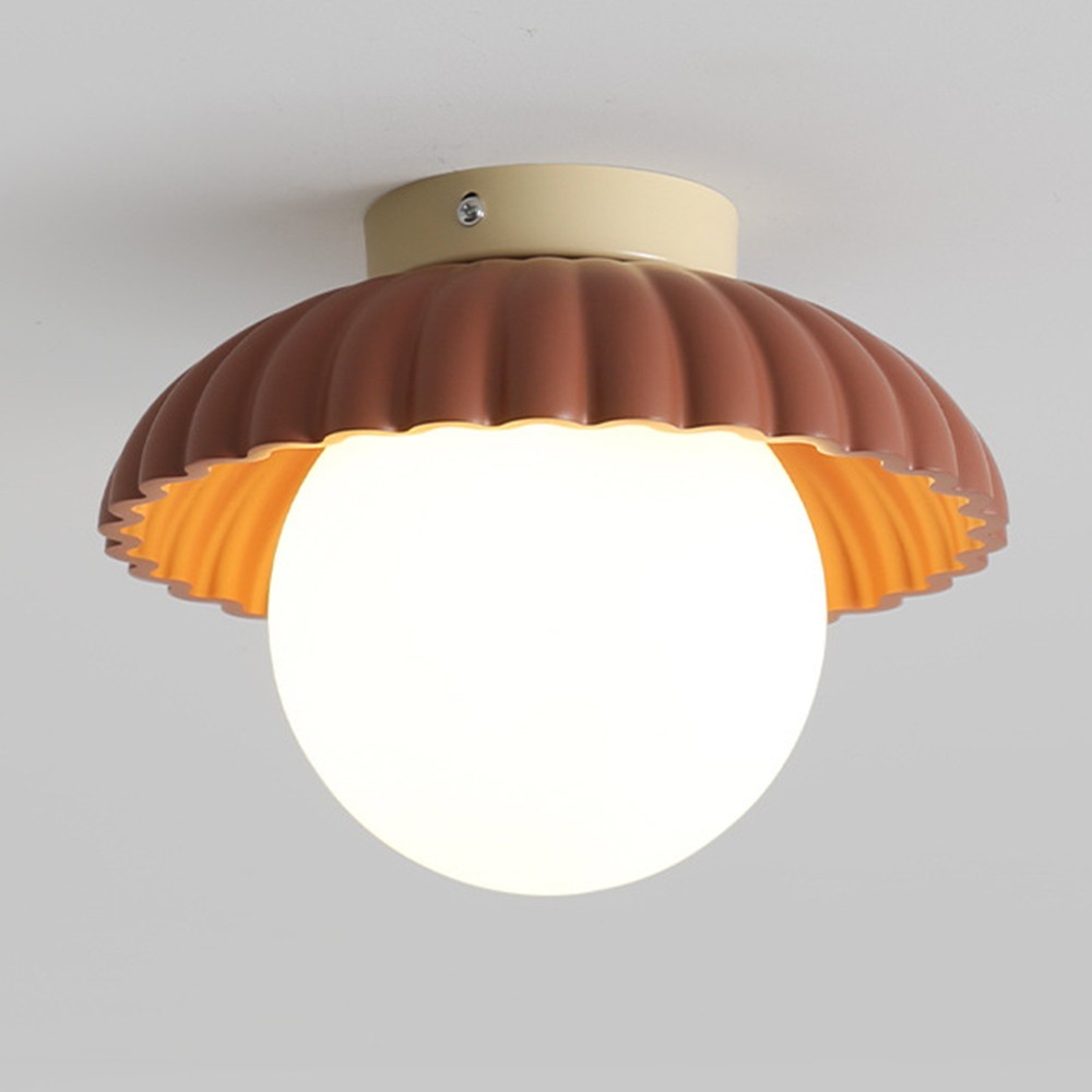 Cream Flower Bud Glass Hallway Ceiling Light S161