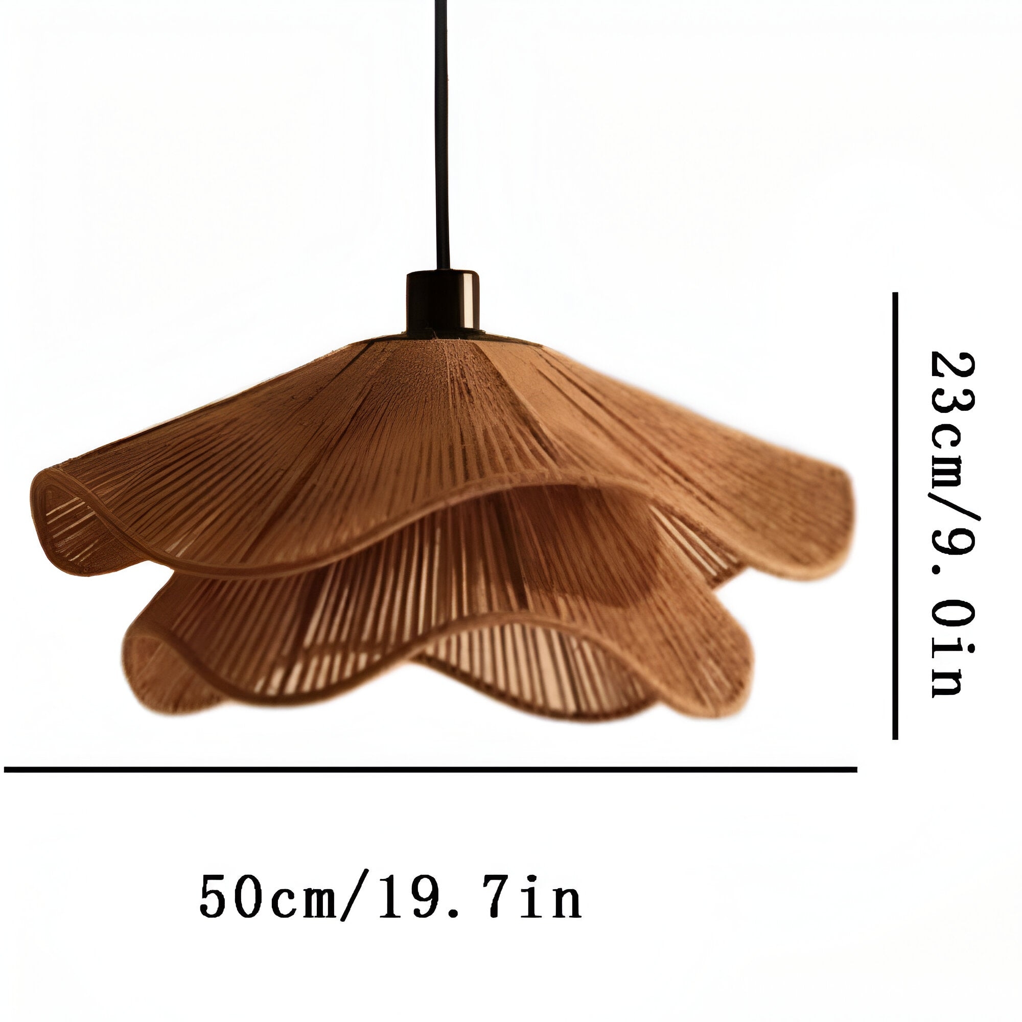 Cape Points Boho Natural Jute Fiber Pendant Light D838