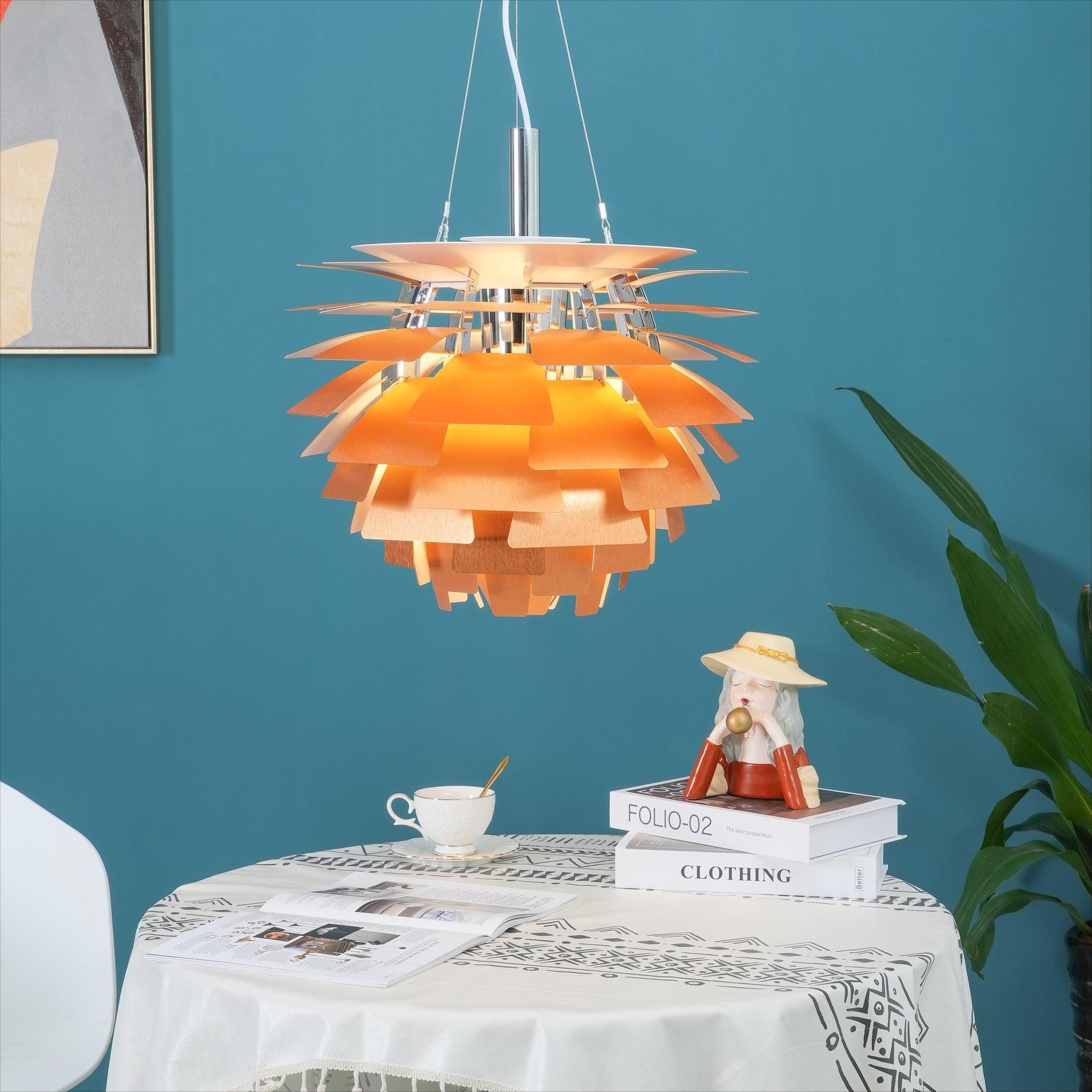 Modern Sculptural Layered Pendant Light