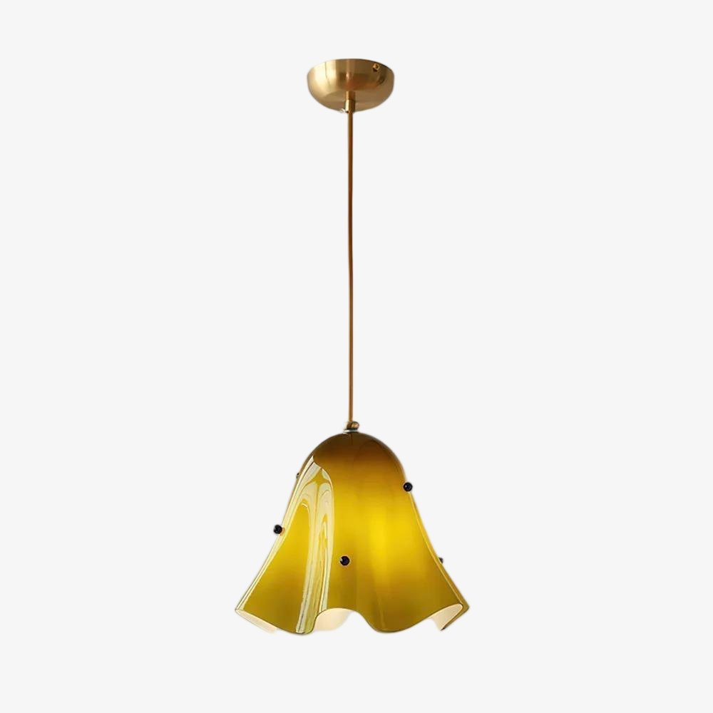 Bellina Artistic Glass Pendant Light - Modern Bloom Inspired Hanging Ceiling Lamp T279