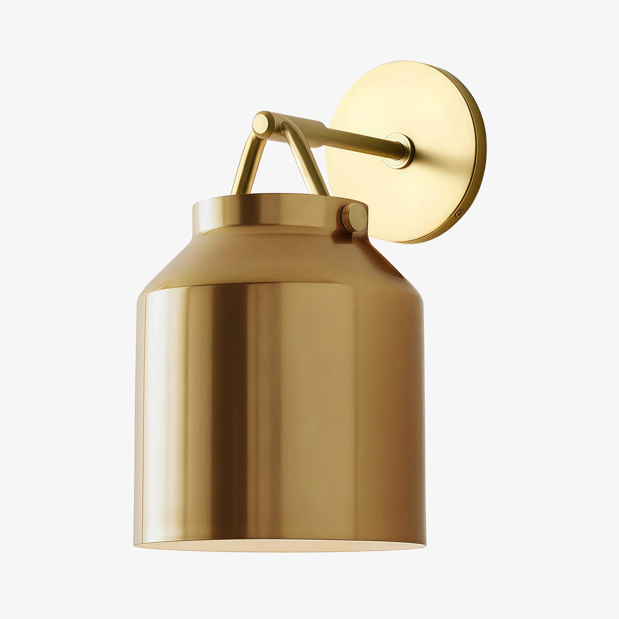 Hanton Modern Minimalist Brass and Glass Sconce – Damp Rated for Bathrooms T173